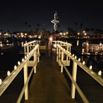 Holiday Lighting Installation in Belmont Shore along canal