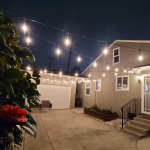 Outdoor custom light installation