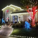 professional christmas light installation in belmont shore
